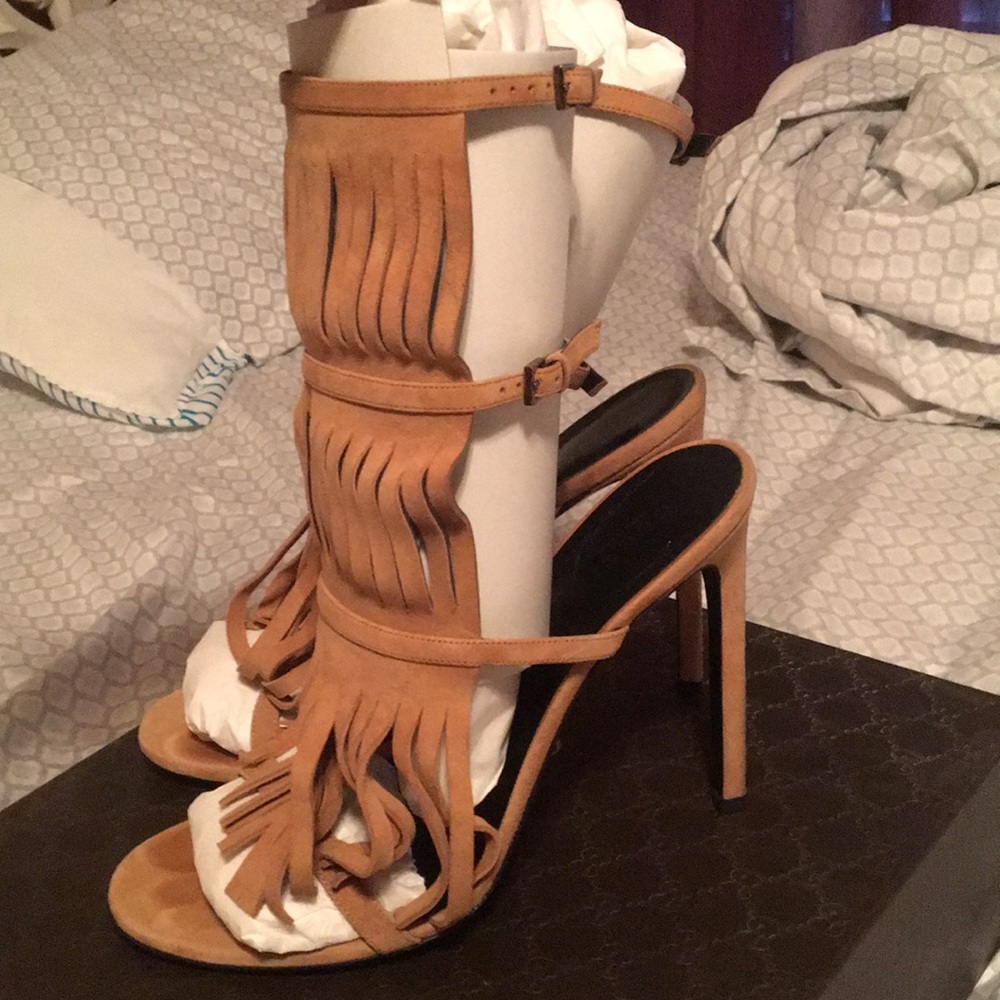 Fringe Gucci heels w/ original box